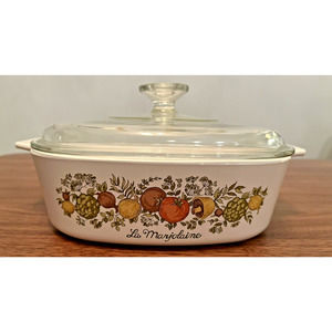 Corning Ware 2 Quart Spice of Life La Marjolaine A-2-B with Pyrex Lid A-9-C